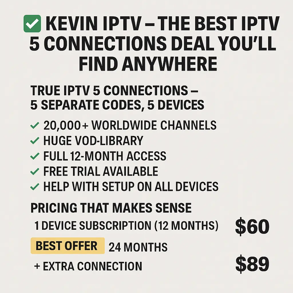 IPTV 5 Connections Service